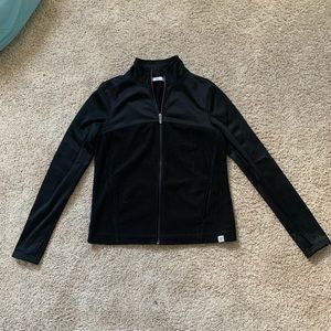 long sleeve black zip up
